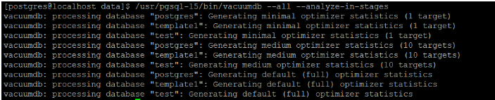 verify PostgreSQL cluster